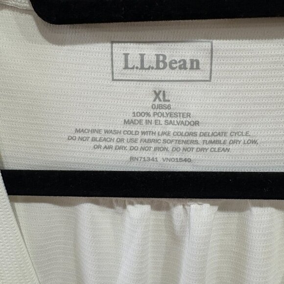L.L. Bean White Sleeveless Active Tank Top XL - Picture 4 of 4